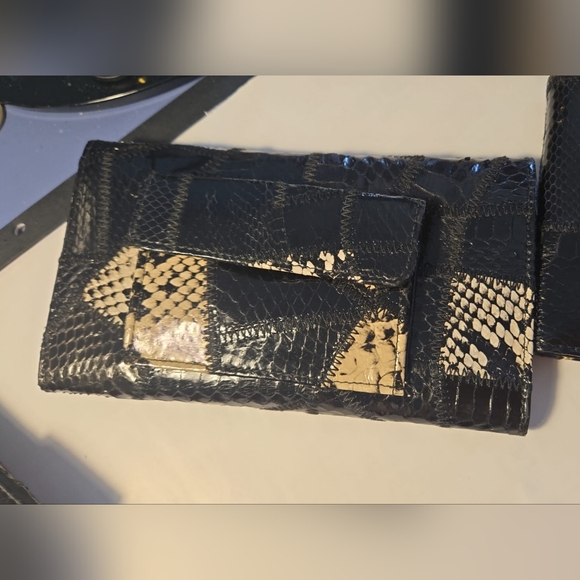 Vintage Preloved snakeskin wallet set, coin purse and keyholder - Picture 5 of 6